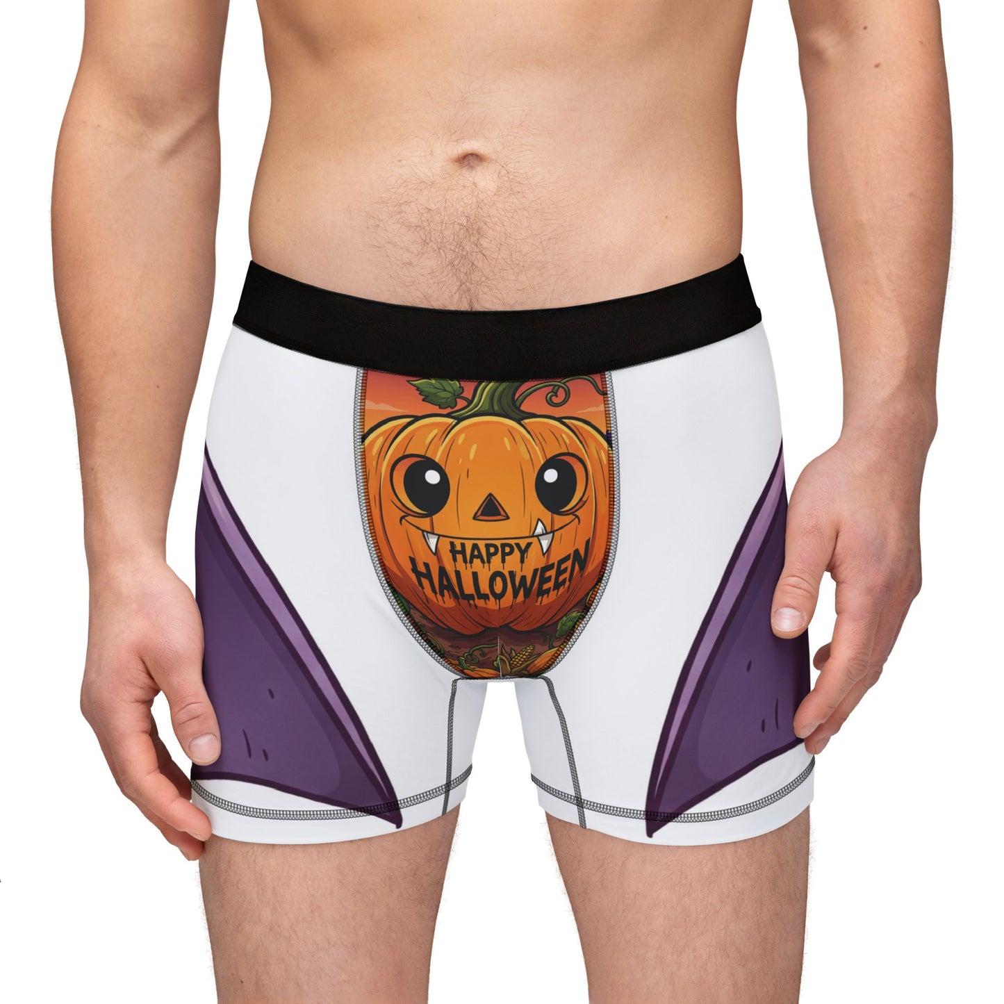 Halloween Bat Men's Boxers, Fun Underwear, Holiday Gift, Unique Boxer Shorts, Spooky Style, Costume Accessory