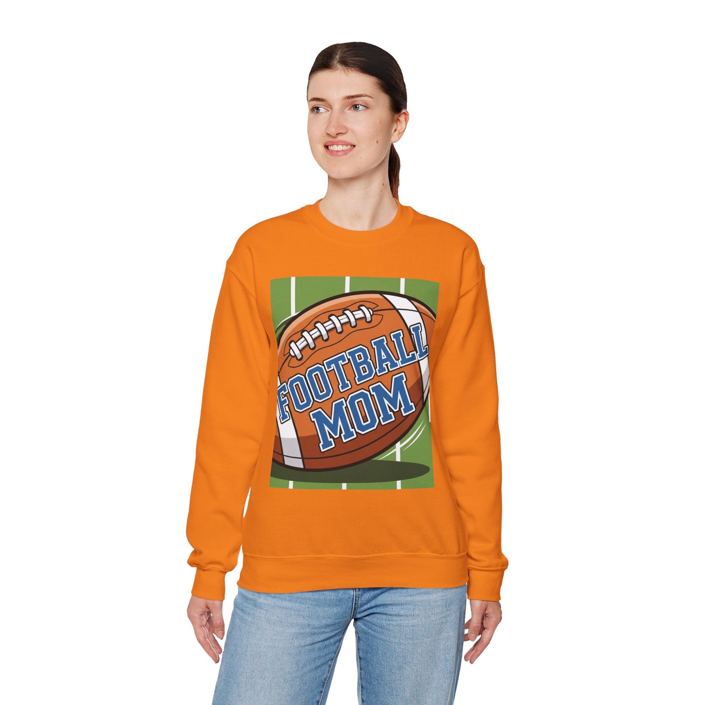 Football Mom Crewneck Sweatshirt, Cozy Sports Apparel, Gift for Football Moms, Game Day Outfit, Casual Team Spirit Wear