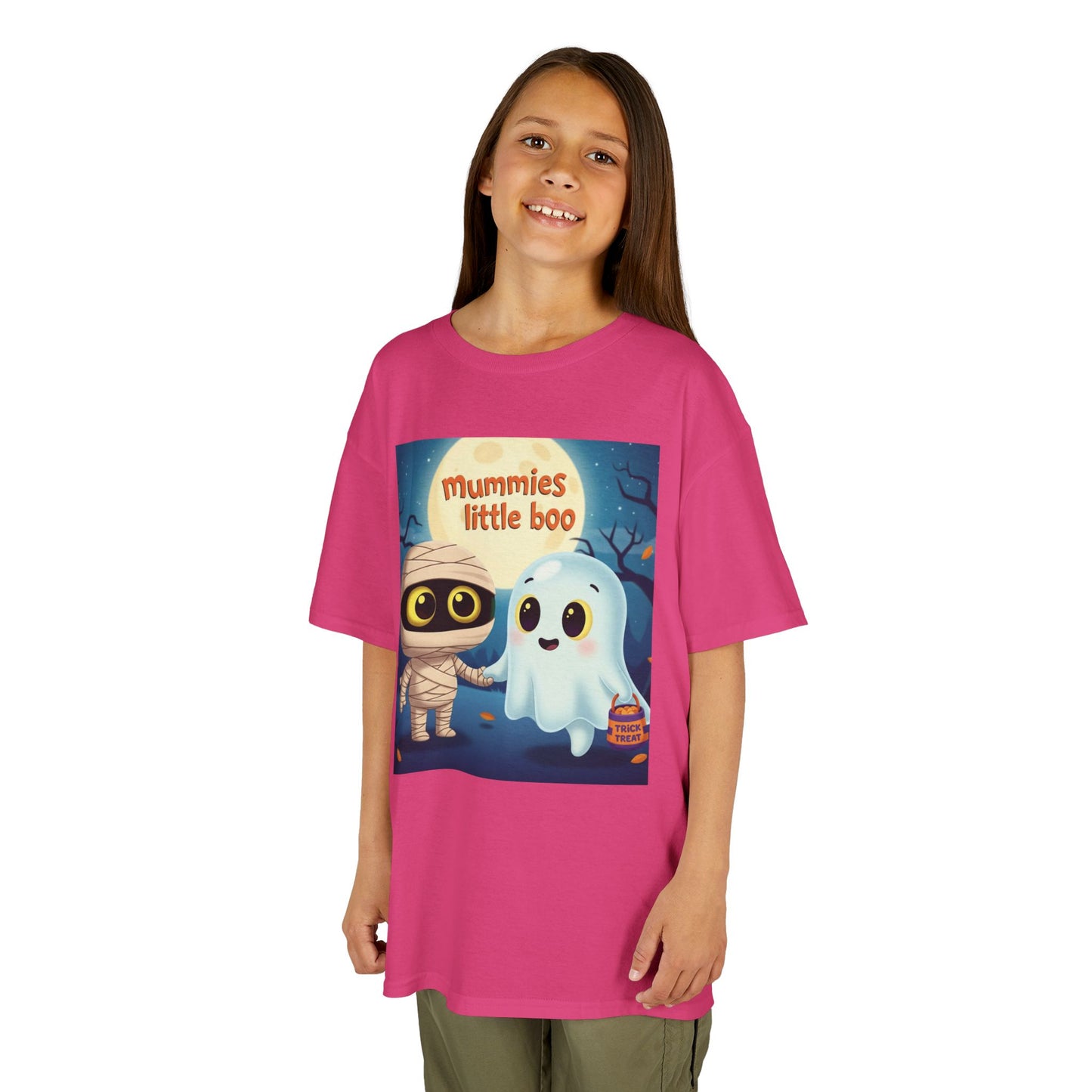 Mummy & Ghost Kids Tee, Halloween Shirt for Kids, Cute Trick-or-Treat T-Shirt, Fun Halloween Costume, Kids Graphic Tee