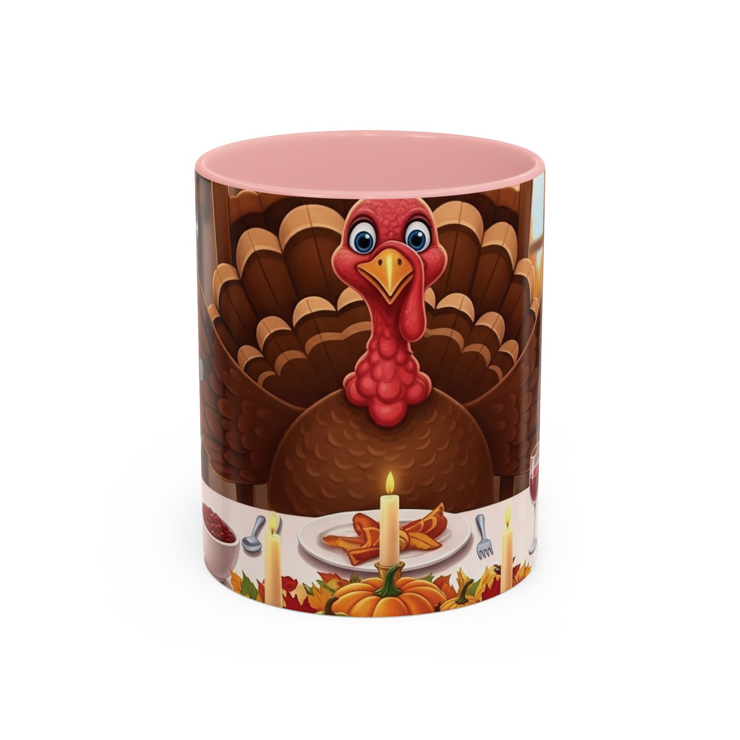 Thanksgiving Turkey Accent Coffee Mug - Holiday Decor, Gift for Friends, Family Gatherings, Festive Coffee Lover, Autumn Celebration