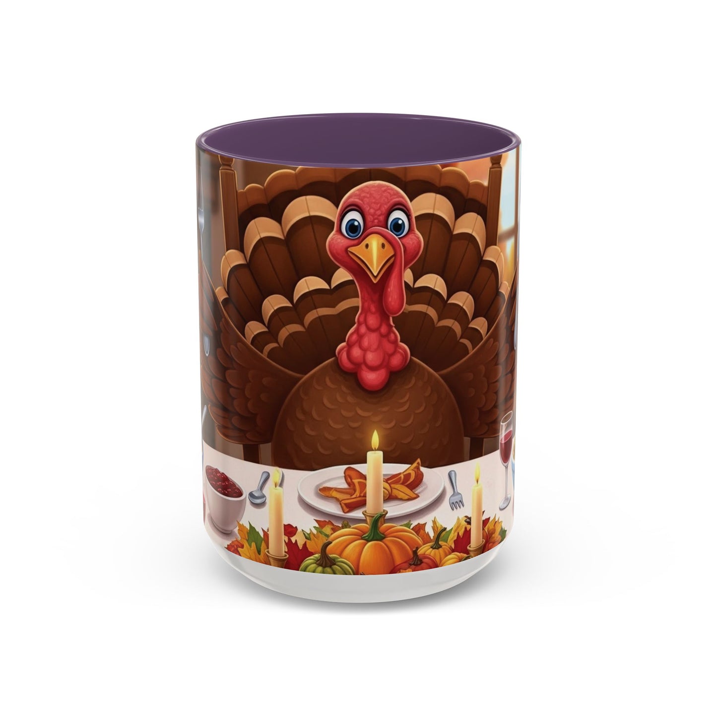 Thanksgiving Turkey Accent Coffee Mug - Holiday Decor, Gift for Friends, Family Gatherings, Festive Coffee Lover, Autumn Celebration