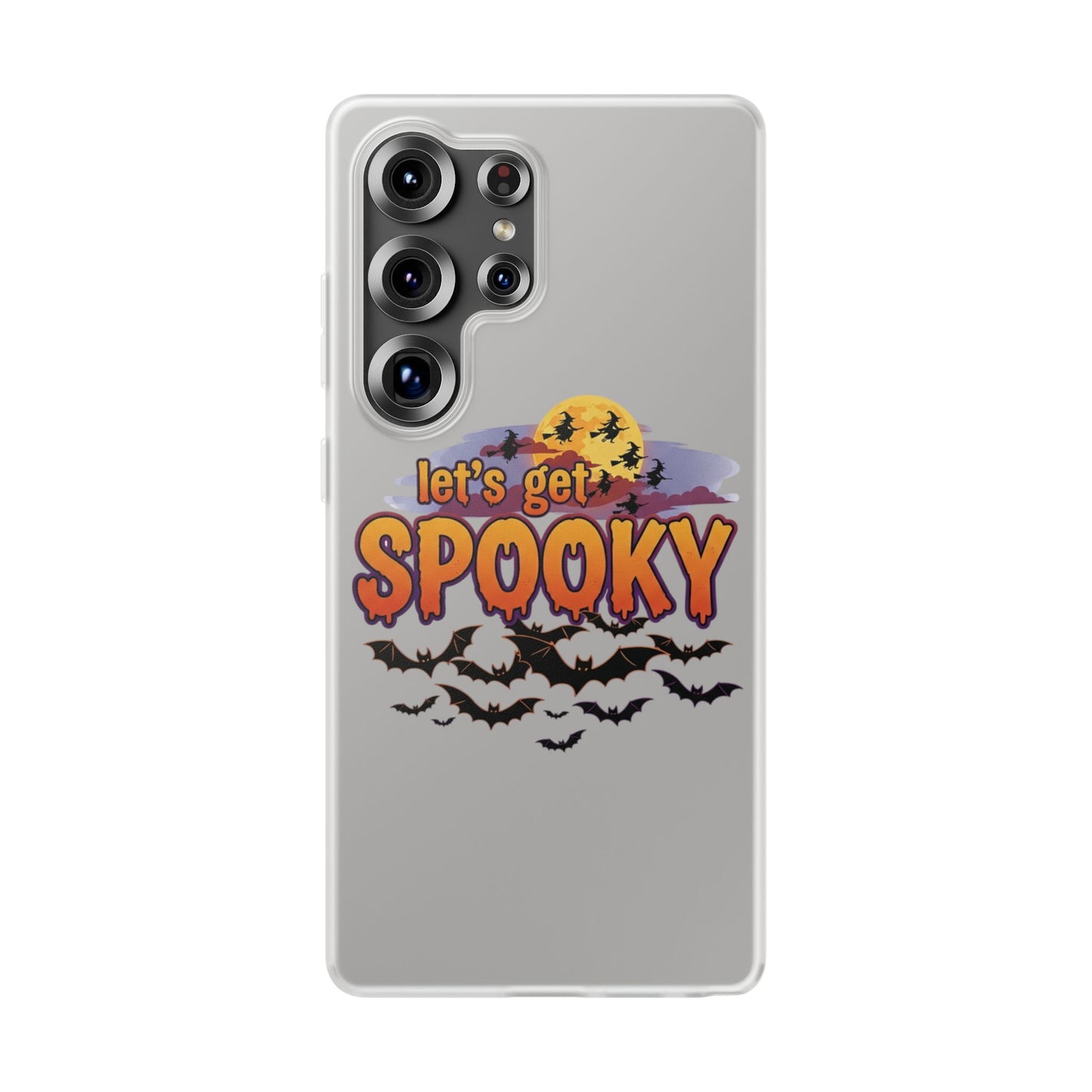 Spooky Flexi Phone Case, Halloween Phone Cover, Lets Get Spooky Mobile Case, Witchy Accessories, Fun Fall Gift Idea
