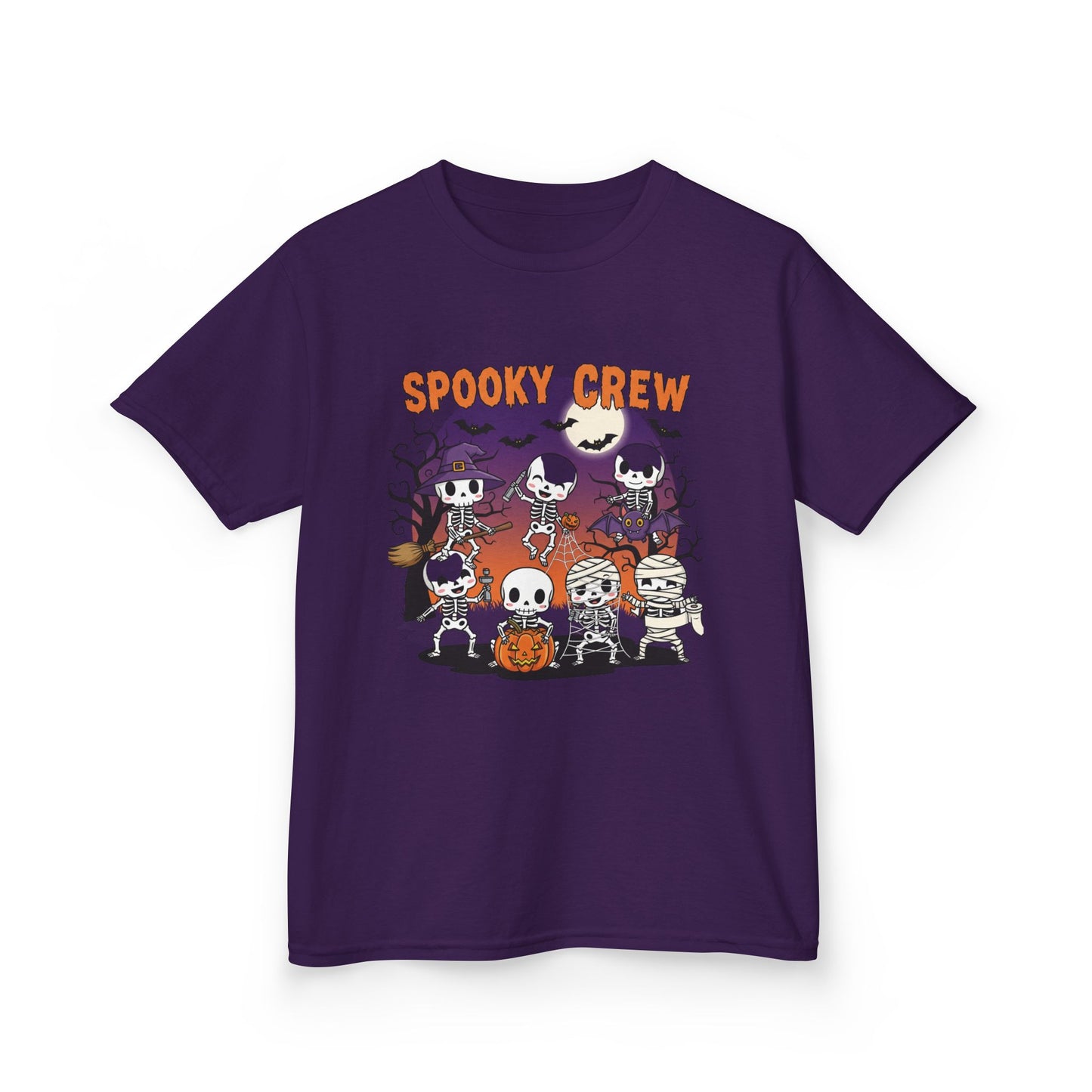 Kids Spooky Crew Halloween Tee, Fun Kid's T-Shirt, Halloween Party Top, Cozy Cotton Kids Shirt, Cute Costume Alternative