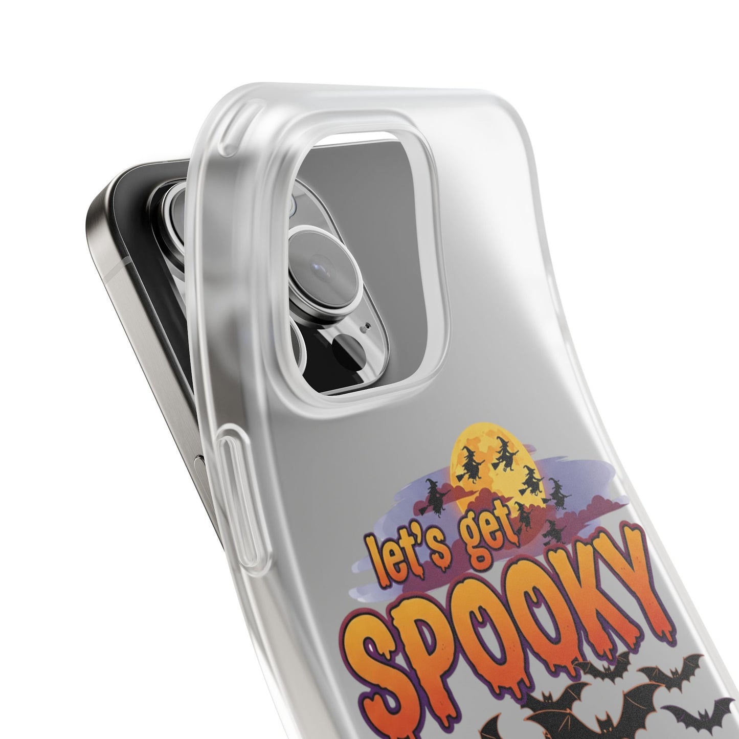 Spooky Flexi Phone Case, Halloween Phone Cover, Lets Get Spooky Mobile Case, Witchy Accessories, Fun Fall Gift Idea