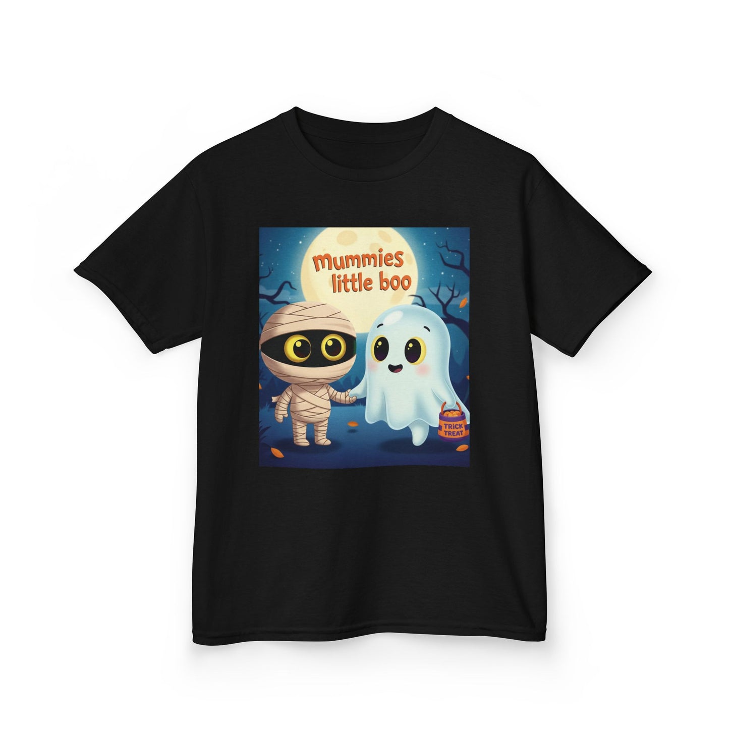 Mummy & Ghost Kids Tee, Halloween Shirt for Kids, Cute Trick-or-Treat T-Shirt, Fun Halloween Costume, Kids Graphic Tee