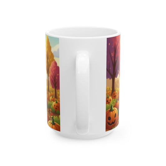 Cute Ghost Pumpkin Ceramic Mug, Fall Decor, Halloween Gift, Cozy Coffee Cup, Seasonal Drinkware