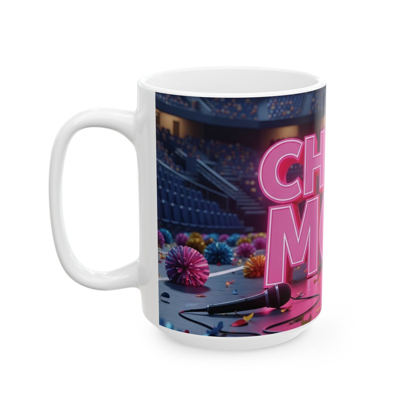 Cheer Mom Ceramic Mug, Perfect Gift for Sports and Cheerleading Events, Fun Mom's Coffee Cup, Cheer Mom Gift, Team Spirit Mug