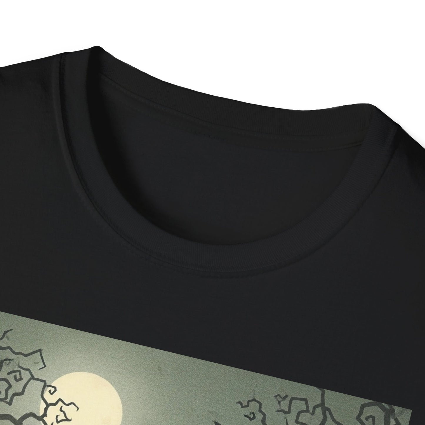 Halloween black cat unisex Soft Tee