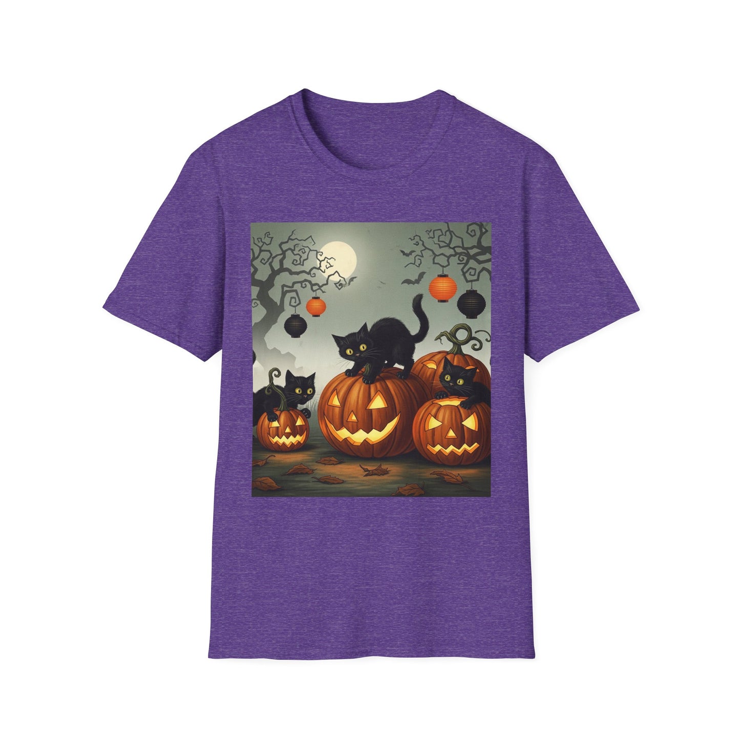 Halloween black cat unisex Soft Tee