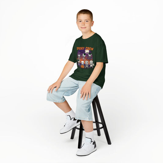 Kids Spooky Crew Halloween Tee, Fun Kid's T-Shirt, Halloween Party Top, Cozy Cotton Kids Shirt, Cute Costume Alternative