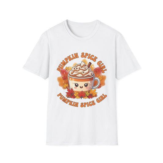 Pumpkin Spice Girl T-Shirt, Cute Fall Tee, Unisex Autumn Shirt, Coffee Lover Gift, Halloween Apparel