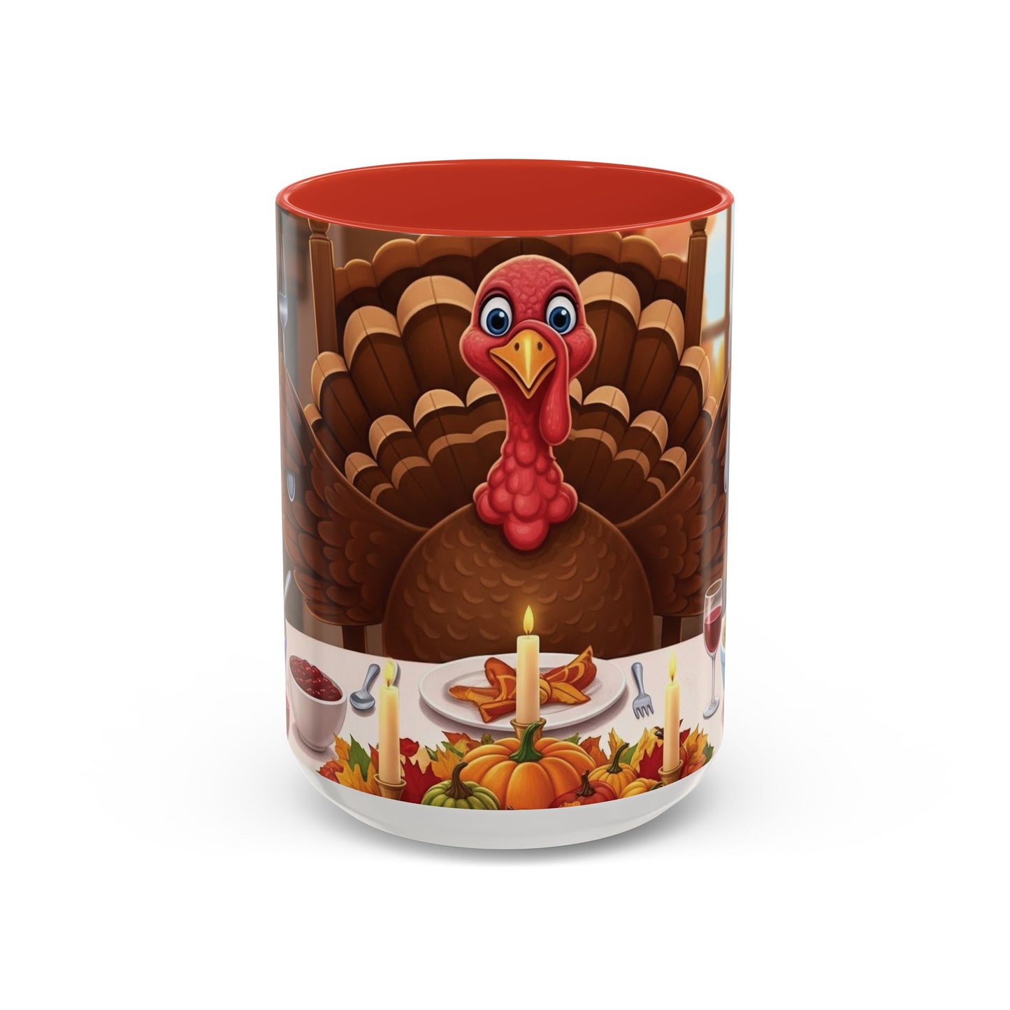 Thanksgiving Turkey Accent Coffee Mug - Holiday Decor, Gift for Friends, Family Gatherings, Festive Coffee Lover, Autumn Celebration