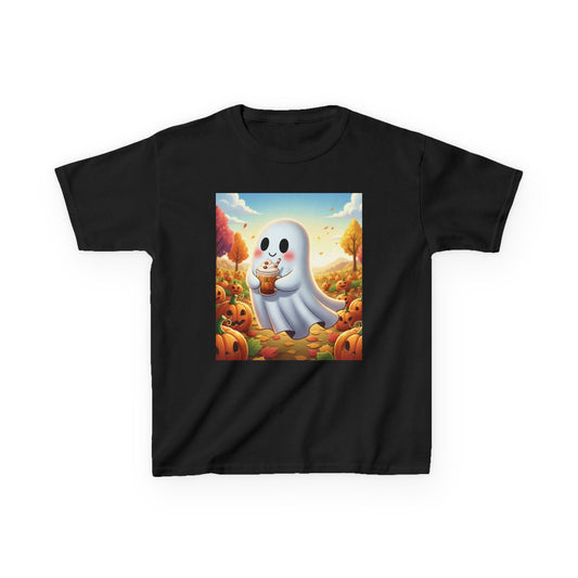 Kids Halloween Ghost Tee, Spooky Cute Tee, Fall Pumpkin Shirt