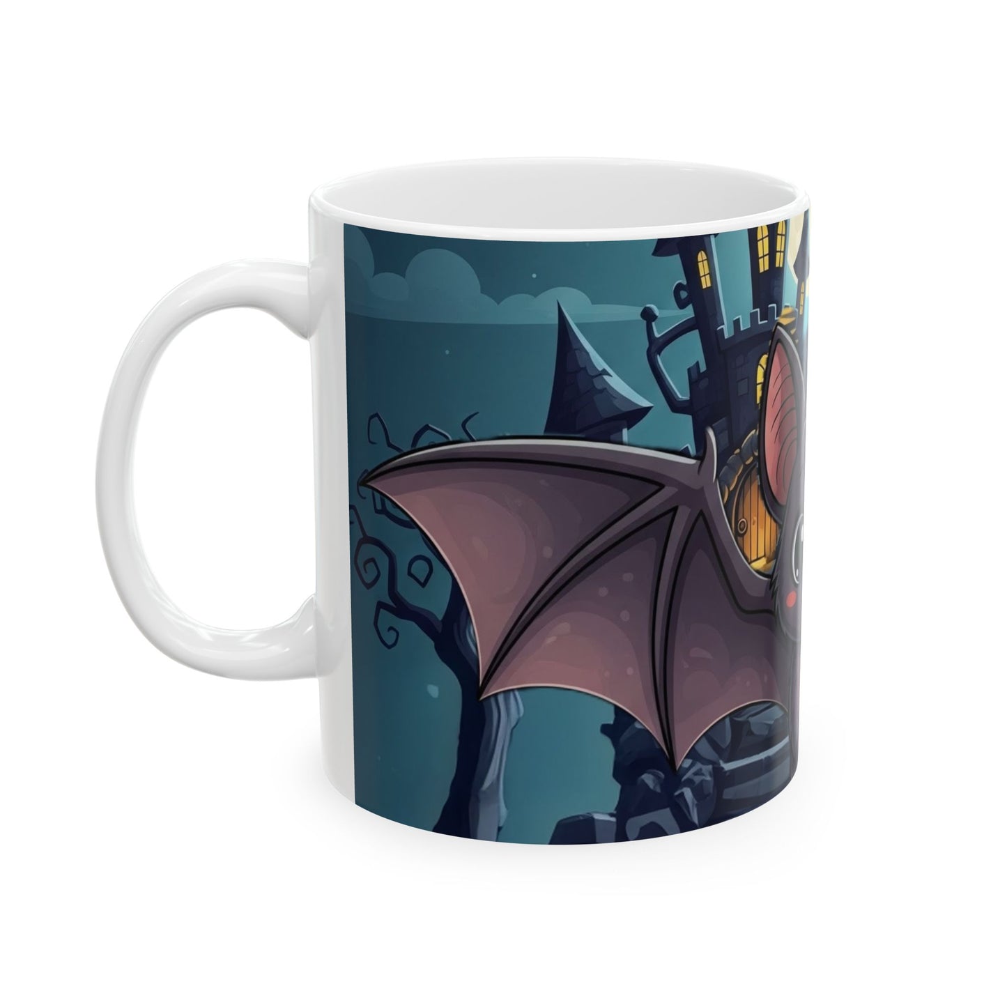 Cute Bat Ceramic Mug for Halloween, gift ideas, Cozy Coffee Cup, Spooky Drinkware, Halloween Decor