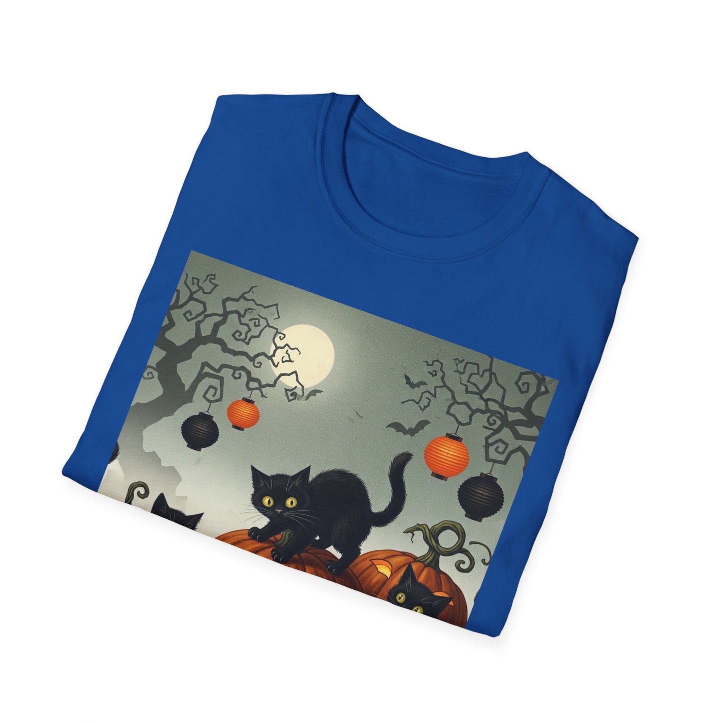 Halloween black cat unisex Soft Tee