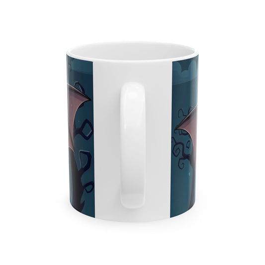 Cute Bat Ceramic Mug for Halloween, gift ideas, Cozy Coffee Cup, Spooky Drinkware, Halloween Decor