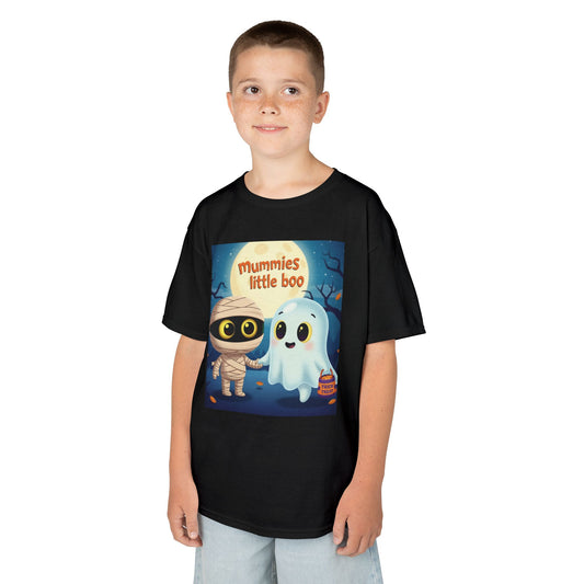 Mummy & Ghost Kids Tee, Halloween Shirt for Kids, Cute Trick-or-Treat T-Shirt, Fun Halloween Costume, Kids Graphic Tee