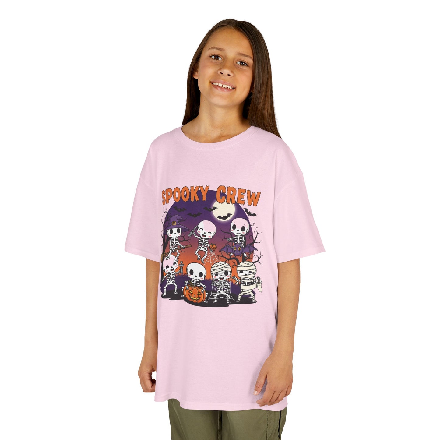 Kids Spooky Crew Halloween Tee, Fun Kid's T-Shirt, Halloween Party Top, Cozy Cotton Kids Shirt, Cute Costume Alternative