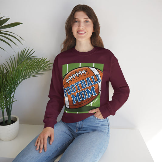 Football Mom Crewneck Sweatshirt, Cozy Sports Apparel, Gift for Football Moms, Game Day Outfit, Casual Team Spirit Wear