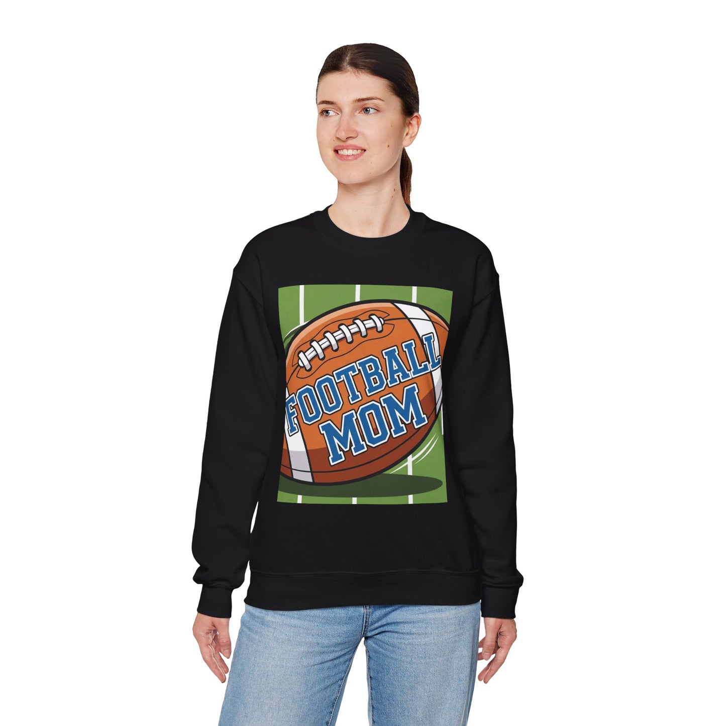 Football Mom Crewneck Sweatshirt, Cozy Sports Apparel, Gift for Football Moms, Game Day Outfit, Casual Team Spirit Wear