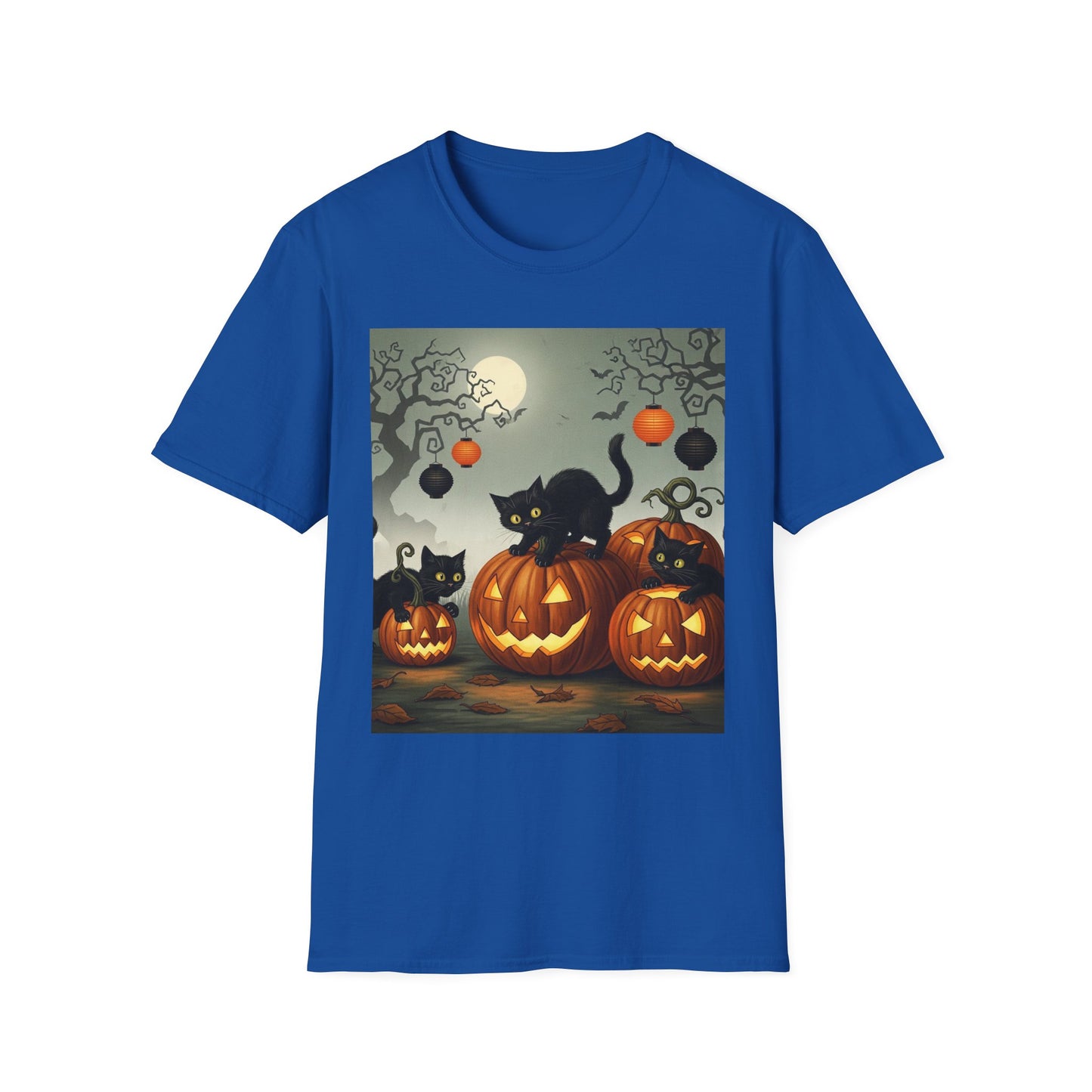 Halloween black cat unisex Soft Tee